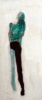 Jacek wigulski, Kobieta III; olej/akryl/ptno, 180x80cm, 2006