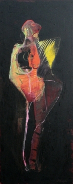Jacek wigulski, Kobieta IX, olej/akryl/ptno, 160x65cm, 2006