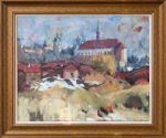 Aleksandra Karwat, Zamek w Sandomierzu, olej, ptno, 40 x 50 cm (bez ramy)
