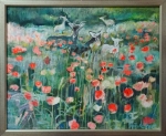 Joanna Gaecka, Kozy, olej, ptno, 63 x 52 cm