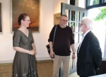 Dyrektor BWA Katarzyna Pisarczyk, Stanisaw Mazu (z prawej) i Ryszard Gancarz - 6.06.2014 r.